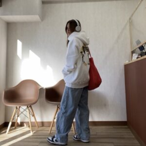 Drummer'sペイント　フーディ白